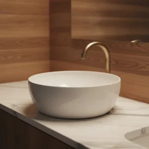 Azzurra ELEGANCE CIRCLE lavabo Ø40 cm beli – okrugli (ELLA040140C0BI)