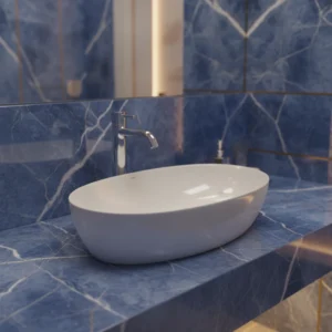Azzurra ELEGANCE CIRCLE lavabo 60x40 cm beli – ovalni (ELLA060400C0BI)