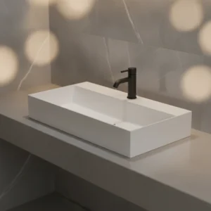 Azzurra ELEGANCE SQUARED lavabo 61×40 cm beli (ELLP060400QMBI)