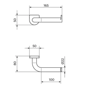 Rosan S2 Gold 2909G držač za toalet papir u PVD brušenom zlatu, moderan dizajn i vrhunski kvalitet.