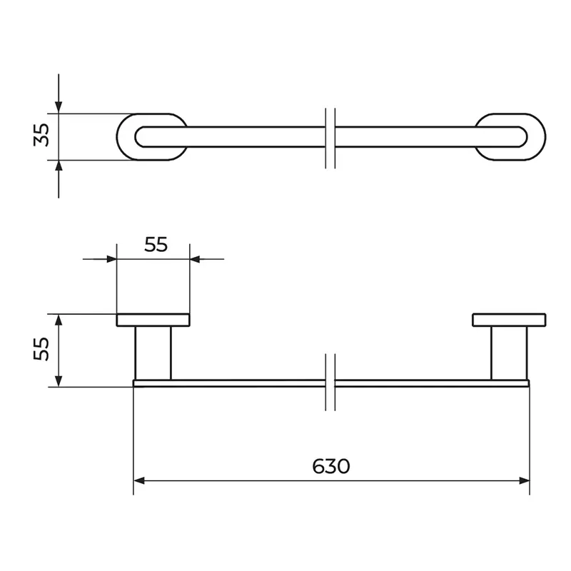 Rosan Mistique JM901 držač za peškir tehnički crtež