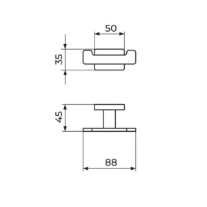 Rosan Quadro JQ905 dupla vešalica tehnički crtež