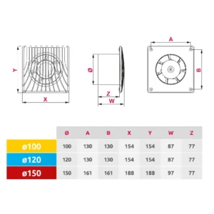 AWENTA WA120 tehnicki crtez