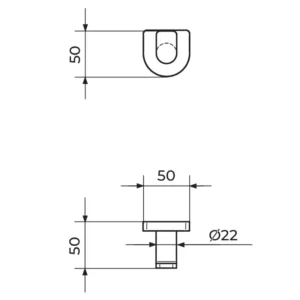 Rosan S2 Gold 2905G vešalica tehnički crtež