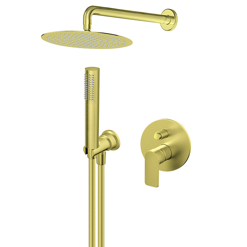 ROSAN S2 Gold uzidna slavina sa zidnim tušem i ručicom 231601G zlatni tuš set