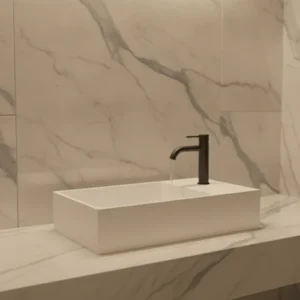 Azzurra ELEGANCE SQUARED lavabo 40x22 cm desni beli (ELLP04022RQMBI)