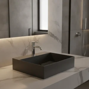 Azzurra ELEGANCE SQUARED lavabo 50×45 cm coal (ELLP050450QMCA)