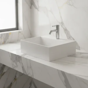 Azzurra ELEGANCE SQUARED lavabo zidni / nadgradni beli (ELLP035350QMBI)