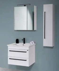 Pino Art Atria ogledalo sa ormarićem 65 cm bela