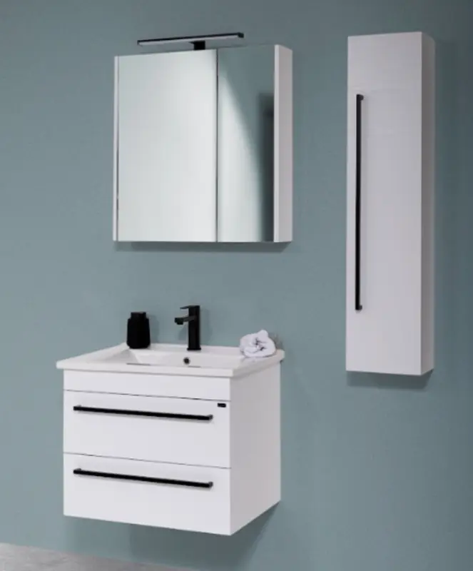 Pino Art Atria ogledalo sa ormarićem 65 cm bela