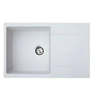 Metalac XATOS PLUS granitna sudopera bela 780x500 mm