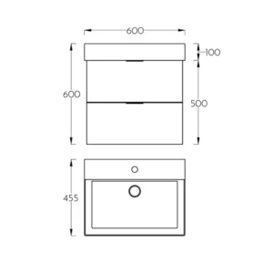 Pino Art Stance lavabo sa ormarićem 60 cm