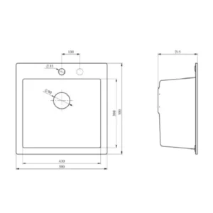 Metalac XATOS 50 granitna sudopera 500x500 mm