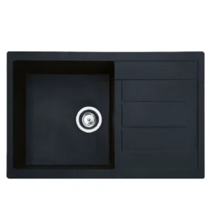 Metalac XATOS PLUS granitna sudopera crna 780x500 mm