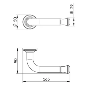 Rosan Brontee NB909 držač za toalet papir tehnički crtež