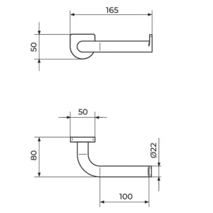 Rosan S2 Black 2909B tehnički crtež