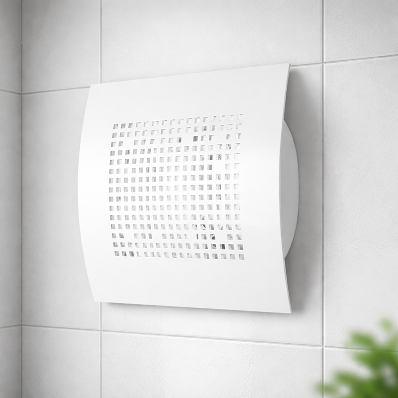 Beli zidni ventilator AWENTA Pulsar WPAB100Z za kupatilo