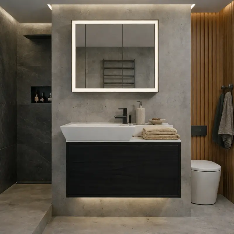 Pino Art Vigo lavabo sa ormarićem 80 cm crna