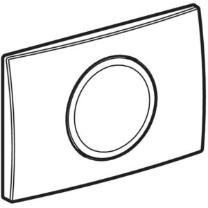 Geberit Delta15 tipka za aktiviranje – bela sjajna / hrom sjaj / hrom mat