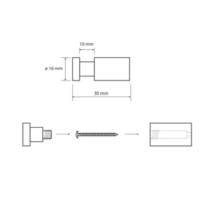 BEMETA vešalica tehnički crtež dimenzije
