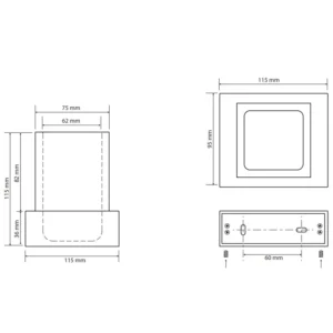 BEMETA držač čaše tehnički prikaz