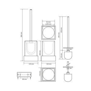 BEMETA WC četka tehnički prikaz