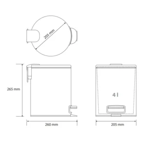BEMETA kanta dimenzije 205x265x260 mm