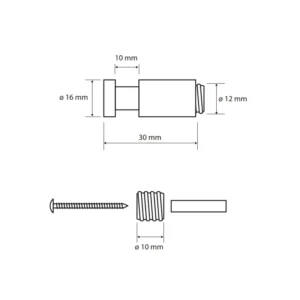Bemeta Graphit vešalica dimenzije 156506092