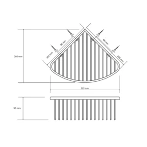 Bemeta Graphit ugaona polica dimenzije 156208312