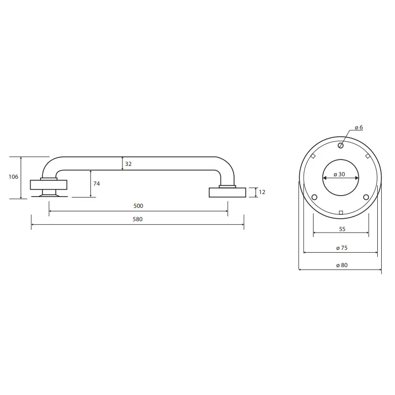 Bemeta Graphit WC četka dimenzije 156313067