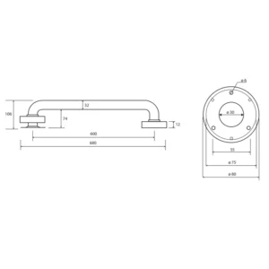 Bemeta Help rukohvat dimenzije 301100603