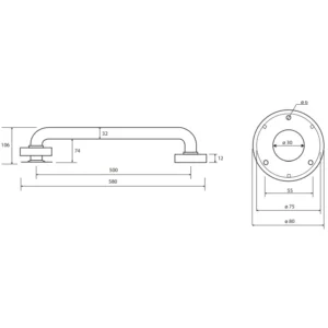 Bemeta Help rukohvat dimenzije 301100501