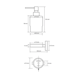 Bemeta Hematit dozator dimenzije 159109102