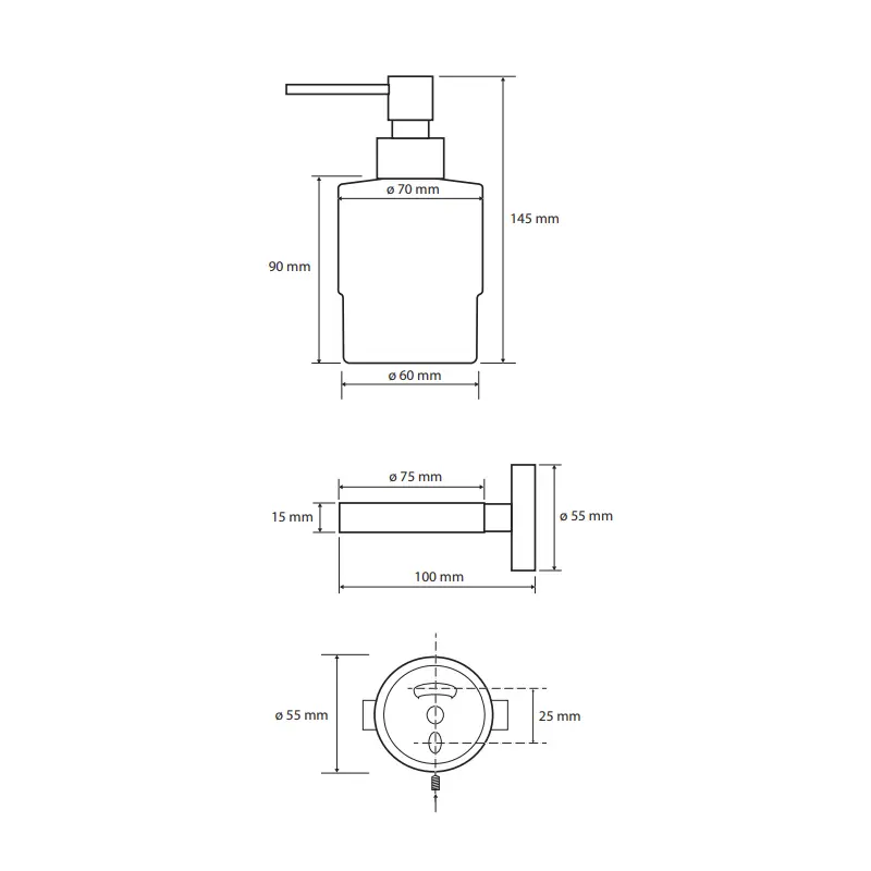 Bemeta Hematit dozator dimenzije 159109102