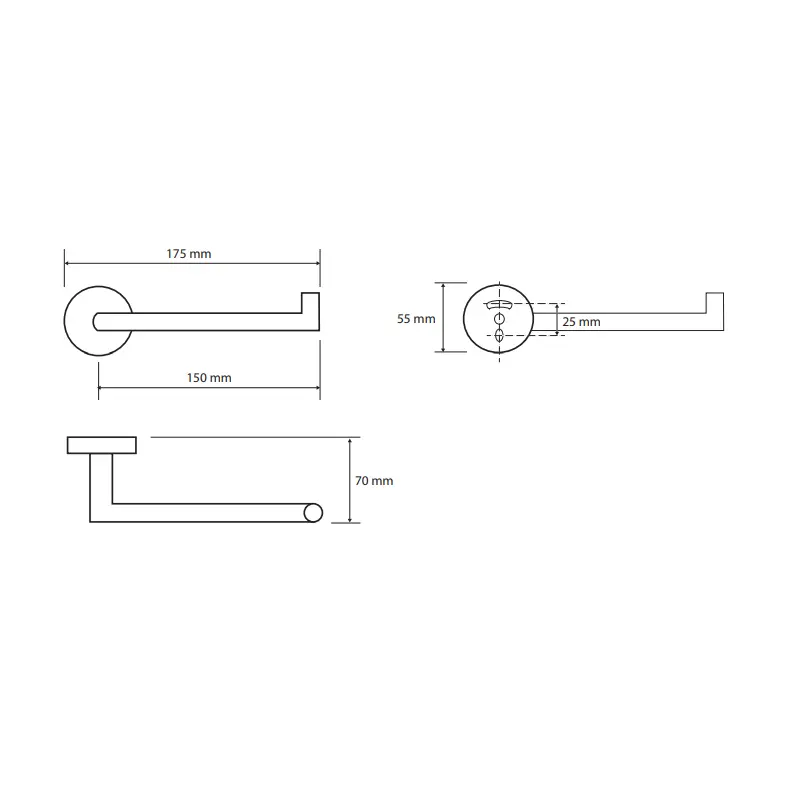 Bemeta Hematit držač rolopapira dimenzije 159212032