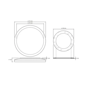 BEMETA ogledalo dimenzije 15.1x15.1 cm