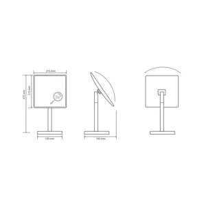 BEMETA ogledalo dimenzije 21.5x37.5x14.5 cm