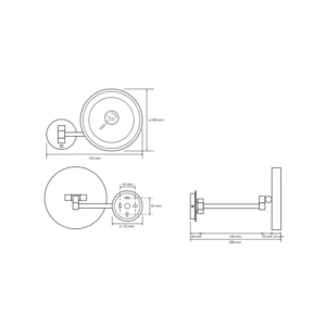 BEMETA ogledalo dimenzije 33.5x20x28 cm