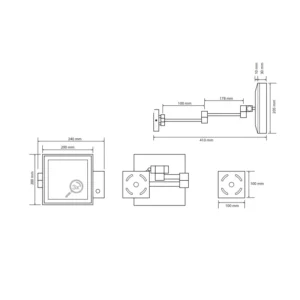 BEMETA ogledalo dimenzije 24x20x41 cm