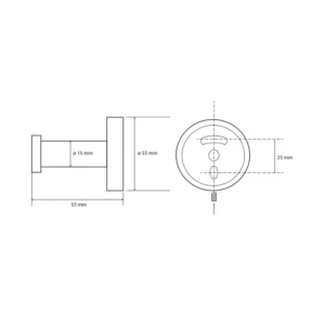 BEMETA vešalica dimenzije 5.5x5.5x5.5 cm