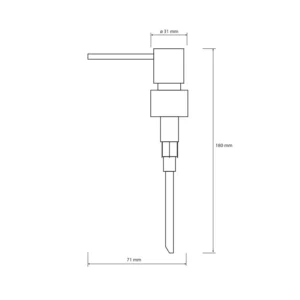 Tehnički crtež BEMETA rezervne pumpice BEMETA 131567204 tehnički crtež