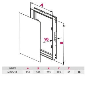 AWENTA MPCV17 tehnicki crtez dimenzije 25x30