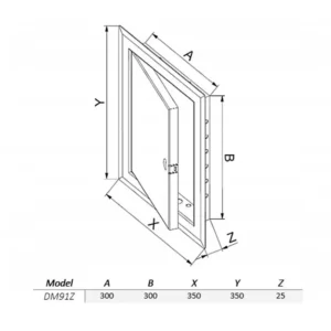 AWENTA DM91Z tehnicki crtez dimenzije 30x30