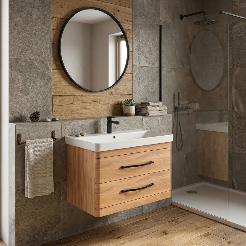 Pino Art Luxor 80 cm lavabo sa ormaricem sa fiokama drvo