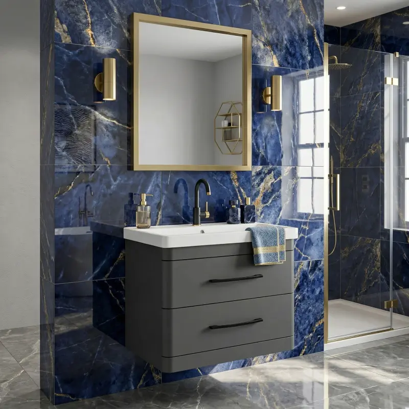 Pino Art Luxor 60 cm lavabo sa ormaricem sa fiokama antracit