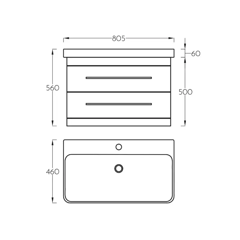 Pino Art Luxor 80 cm lavabo sa ormaricem sa fiokama