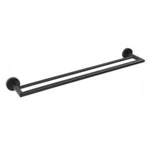 Bemeta Dark dupli držač peškira 60 cm crni mat