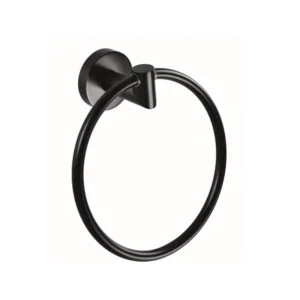 Bemeta Dark držač peškira kružni crni mat