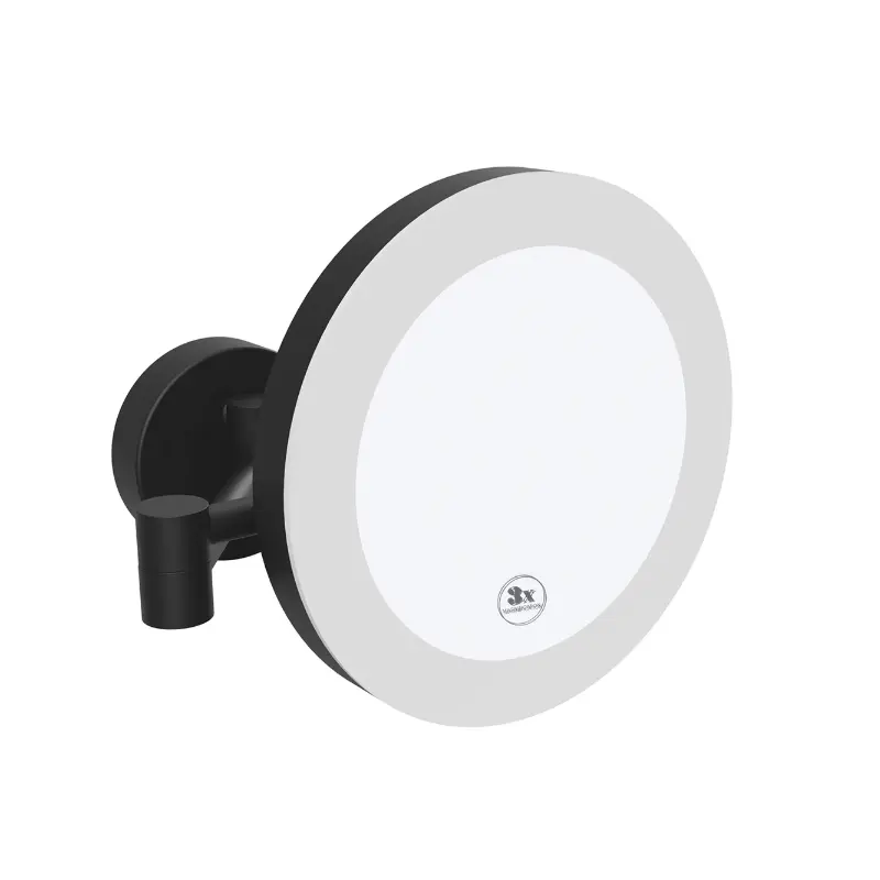 BEMETA Dark kozmetičko ogledalo LED 20 cm crno