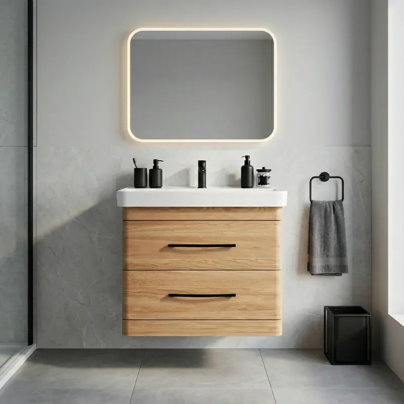 Pino Art Luxor 60 cm lavabo sa ormaricem sa fiokama drvo